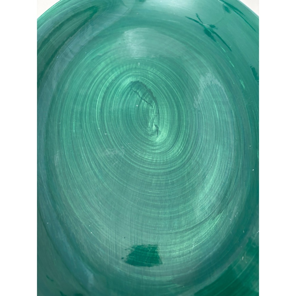 Furio Made in Italy Large Green Glazed Pottery Serving Platter Plate Oval‎ - Picture 3 of 8